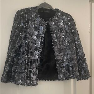 Zara Sequin Embellished Black Blazer
